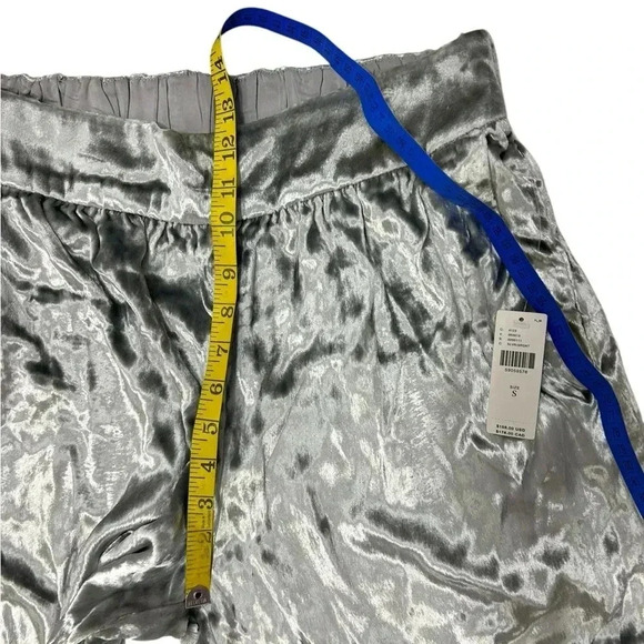 Anthropologie Maeve NWT Silver Anastacia Velvet Wide-Leg Pull On Pants Size S - Picture 7 of 12